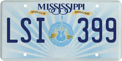 MS license plate LSI399