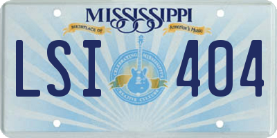 MS license plate LSI404