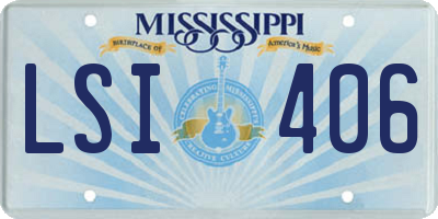 MS license plate LSI406