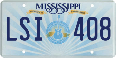 MS license plate LSI408