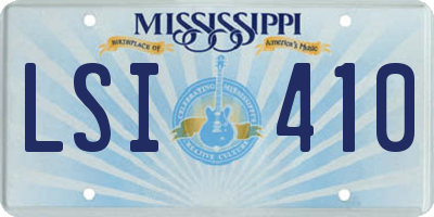 MS license plate LSI410