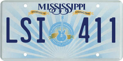 MS license plate LSI411