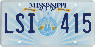 MS license plate LSI415
