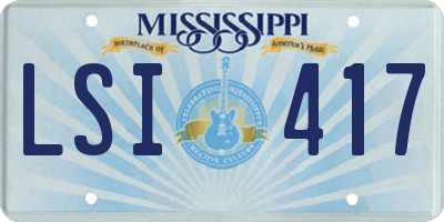 MS license plate LSI417