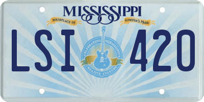 MS license plate LSI420