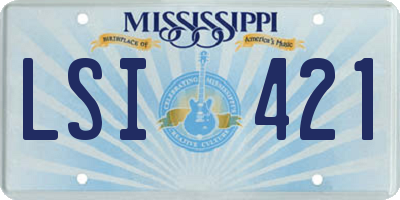 MS license plate LSI421