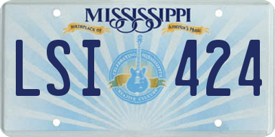 MS license plate LSI424
