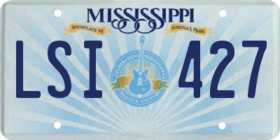 MS license plate LSI427