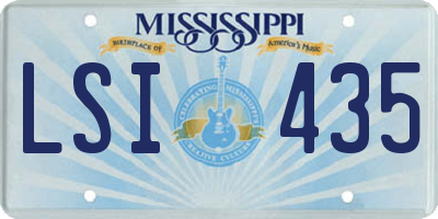 MS license plate LSI435