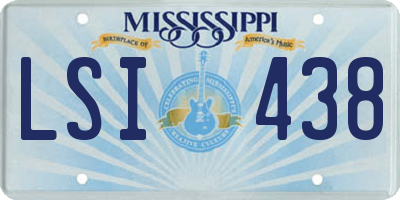 MS license plate LSI438