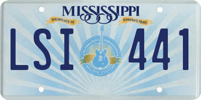 MS license plate LSI441