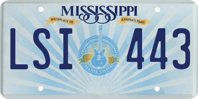 MS license plate LSI443