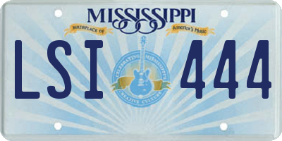 MS license plate LSI444