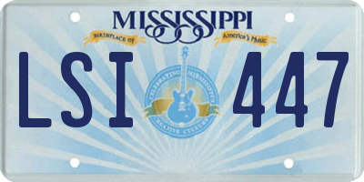 MS license plate LSI447
