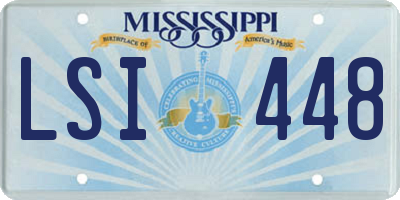 MS license plate LSI448