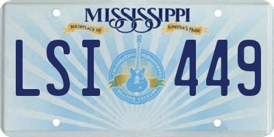 MS license plate LSI449
