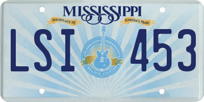 MS license plate LSI453
