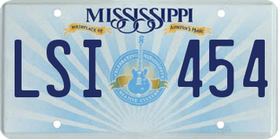 MS license plate LSI454