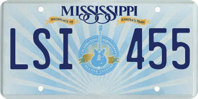MS license plate LSI455
