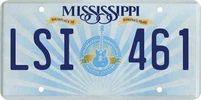 MS license plate LSI461