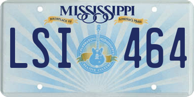 MS license plate LSI464