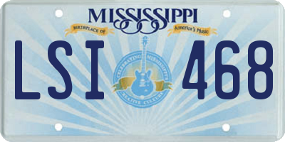 MS license plate LSI468