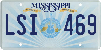MS license plate LSI469