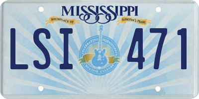MS license plate LSI471