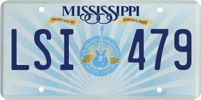 MS license plate LSI479