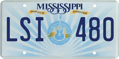 MS license plate LSI480