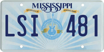 MS license plate LSI481