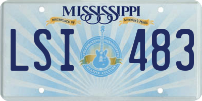 MS license plate LSI483
