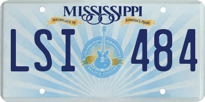 MS license plate LSI484