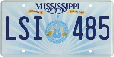 MS license plate LSI485