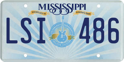 MS license plate LSI486