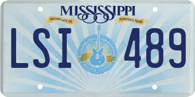 MS license plate LSI489