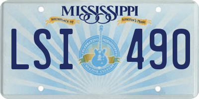 MS license plate LSI490