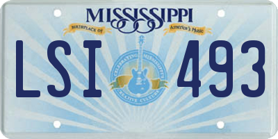 MS license plate LSI493