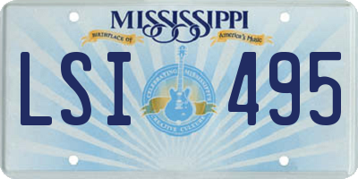 MS license plate LSI495