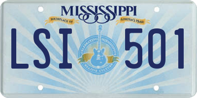 MS license plate LSI501
