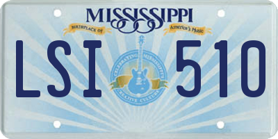 MS license plate LSI510