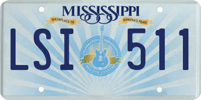 MS license plate LSI511