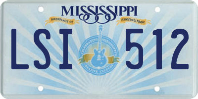 MS license plate LSI512