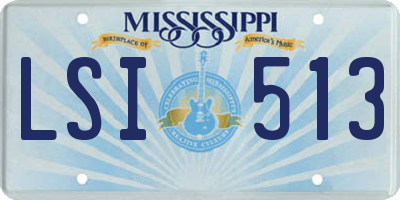 MS license plate LSI513