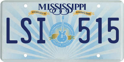 MS license plate LSI515