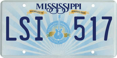 MS license plate LSI517