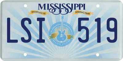 MS license plate LSI519