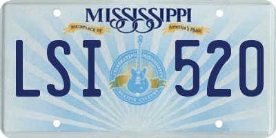 MS license plate LSI520