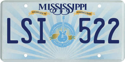 MS license plate LSI522