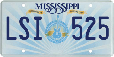 MS license plate LSI525